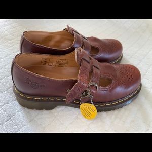 Dr. Martens Brown Double Strap Mary Janes
